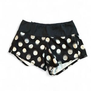 Oiselle Special Edition Roga Shorts Black and White Polka Dots 4